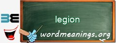 WordMeaning blackboard for legion